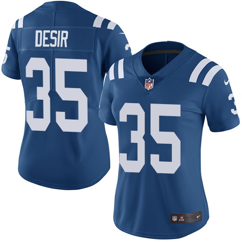 Indianapolis Colts 35 Limited Pierre Desir Royal Blue Nike NFL Home Women Vapor Untouchable jerseys